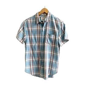 Lucky Brand Mens Blue Plaid True Indigo Snap Western Shirt Classic Fit Small